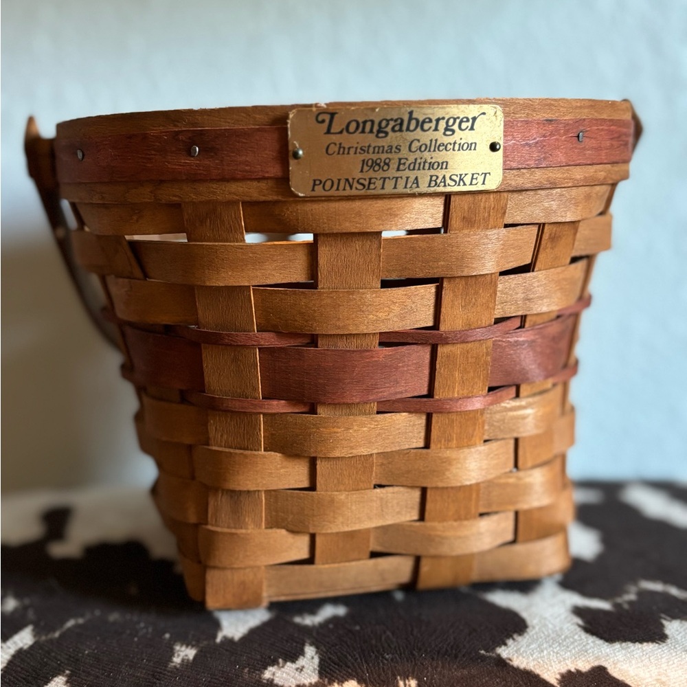 Longaberger Christmas Collection 1988 Poinsettia Basket